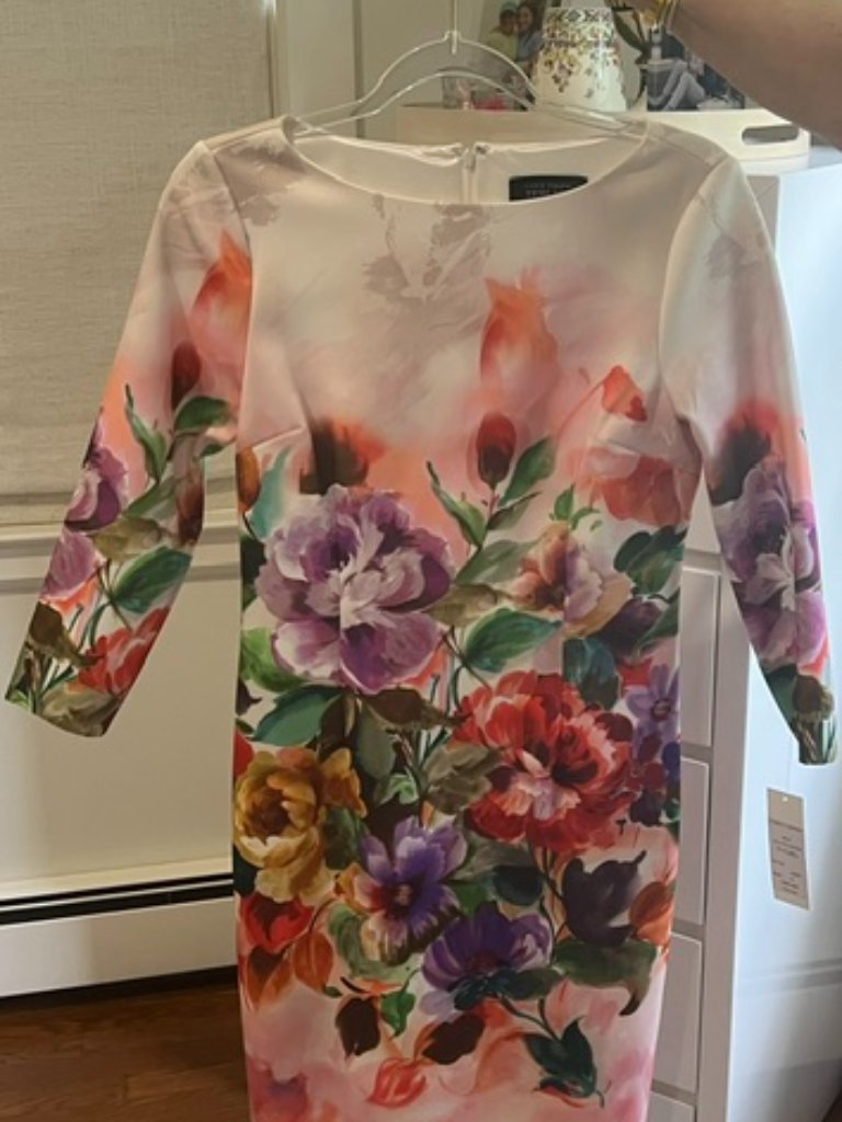 Teri Jon By Rickie Freeman Floral Cocktail Dress Size 6 Nwt